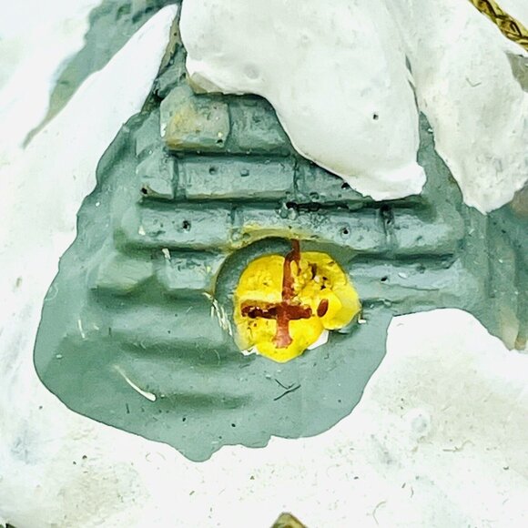 Vintage Christmas Ornament Snowy Cottage House With Trees Christmas Village - Picture 15 of 15